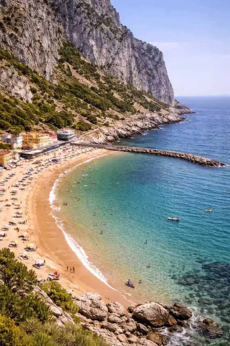 Sandy Bay in Gibraltar with HelloRoam eSIM data plans for international travel coverage