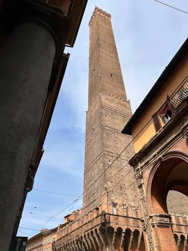 Bologna Italy historic porticoes and city center with HelloRoam eSIM mobile data for travelers