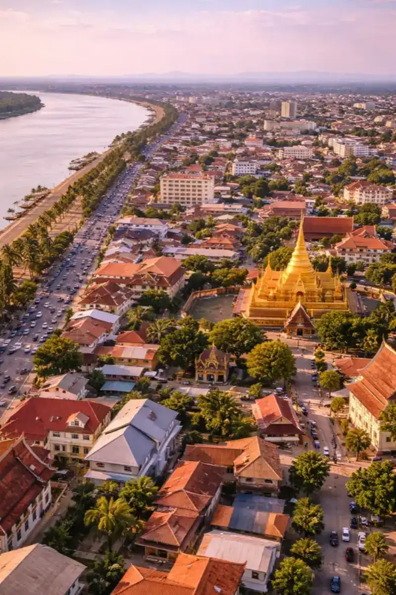 Vientiane in Laos with HelloRoam eSIM data plans for international travel coverage