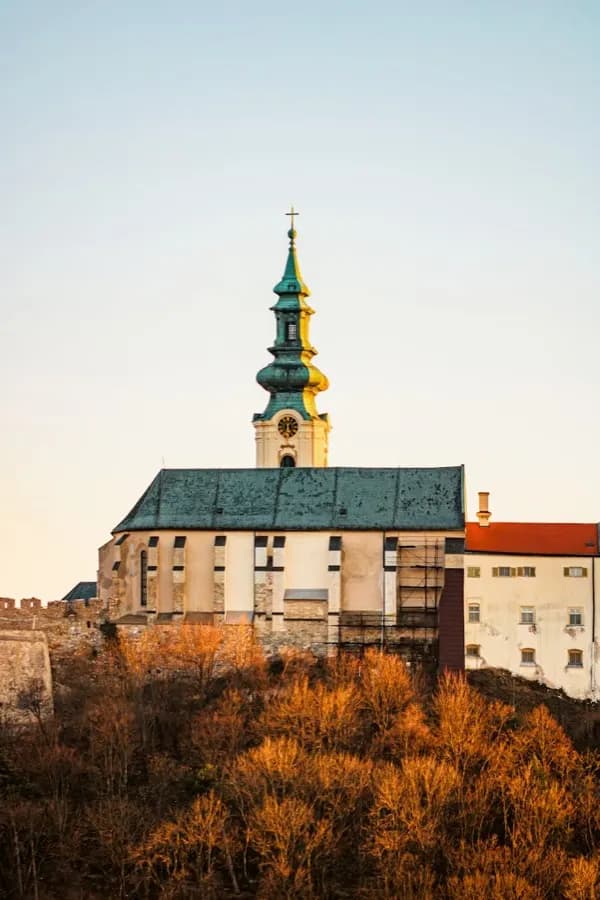 eSIM Nitra Slovakia - Nitra Castle and cathedral complex on the hilltop overlooking the old town and Nitra River