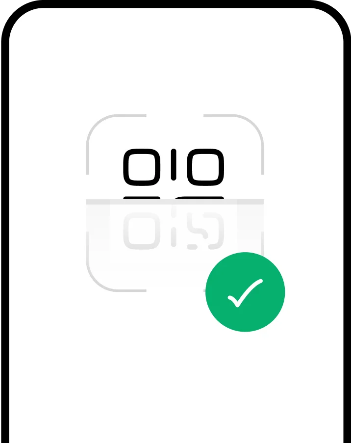 Phone showing eSIM QR code scan