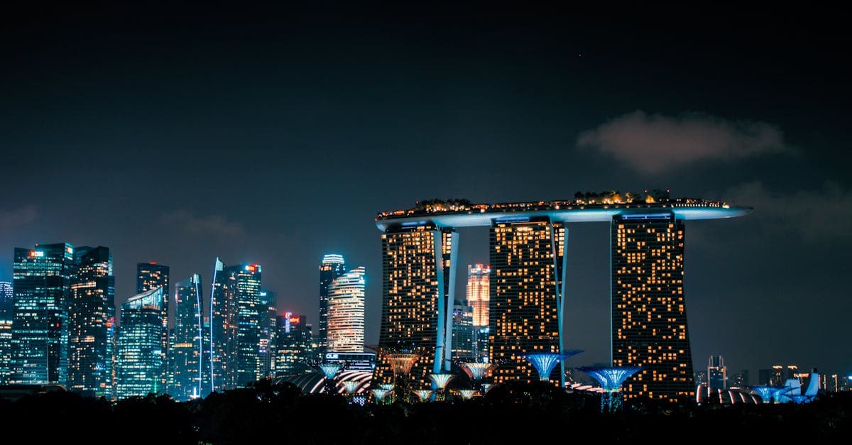 Illuminated Marina Bay Sands at night representing the best esim singapore data plans for 2026