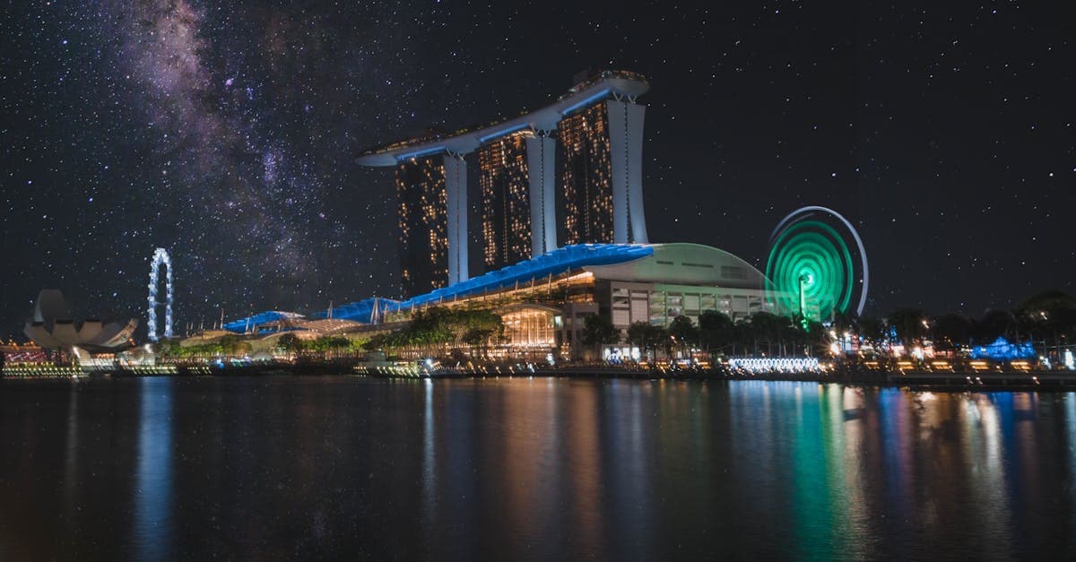 Night reflections of Marina Bay Sands illustrate why esim singapore keeps you connected effortlessly