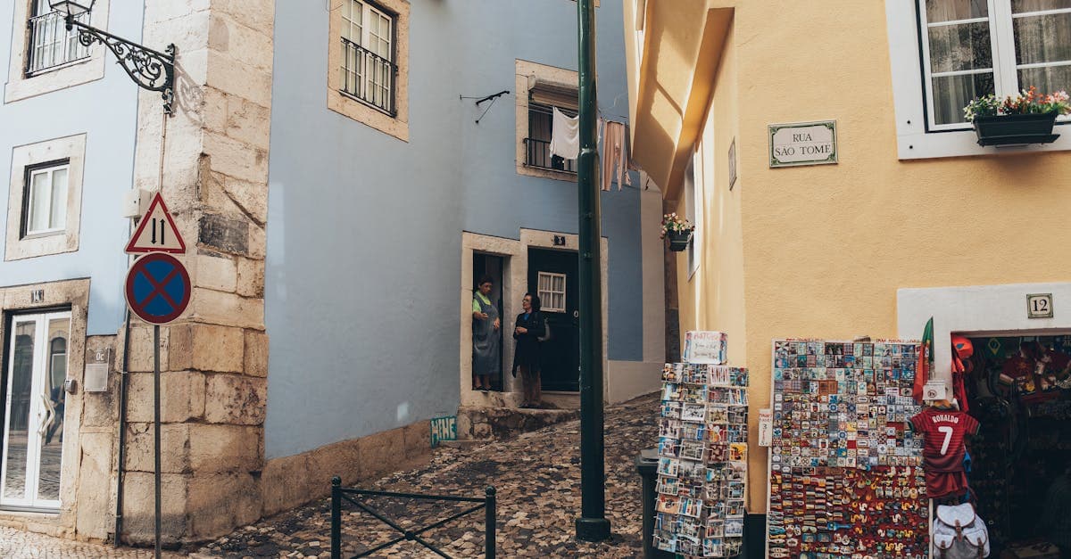 Colourful Lisbon street popular with digital travel eSIM visa portugal holders seeking local and travel eSIM options