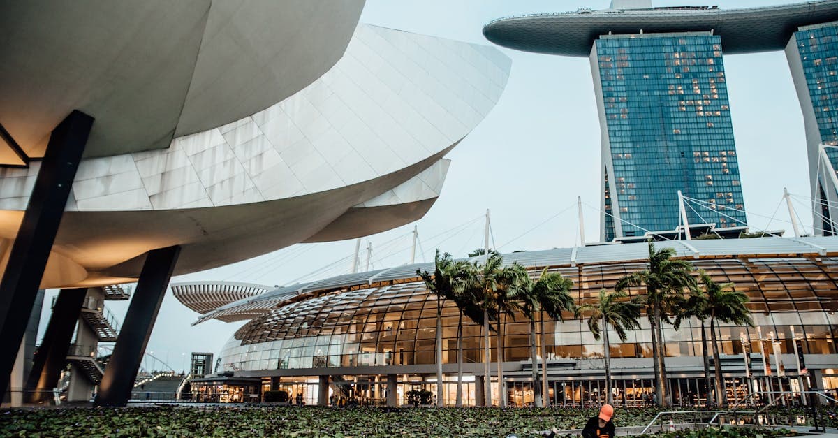 ArtScience Museum and Marina Bay Sands in Singapore, close to shops selling singapore tourist sim card options