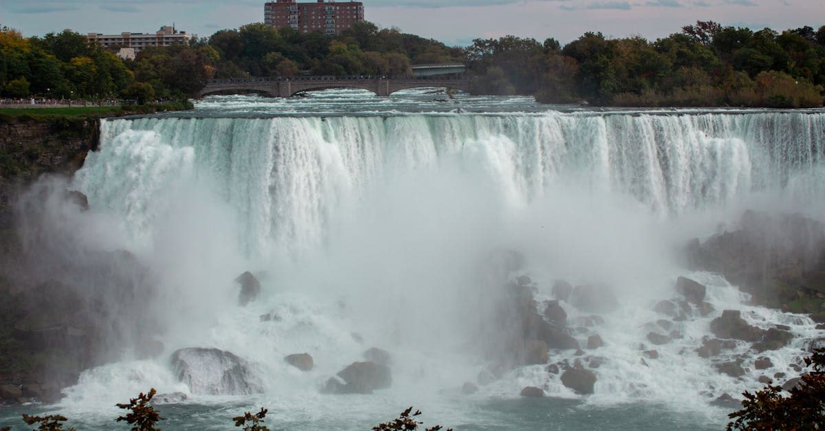 Niagara Falls majestic cascading waters creating affordable family cheap vacation destination experiences