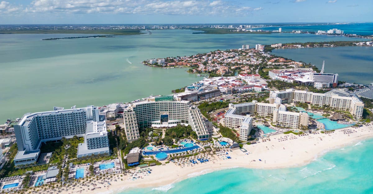 Pristine Cancun beach and all-inclusive resort coastline where travelers often ask is Cancun safe to stay