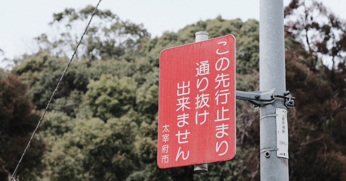 Red no-through-road sign in a Fukuoka forest, a caution on picking cheap eSIM Japan trade-offs