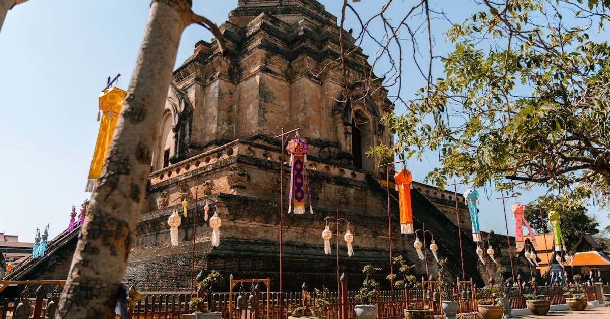 Wat Chedi Luang temple in Chiang Mai, best explored during cool dry-season thailand weather