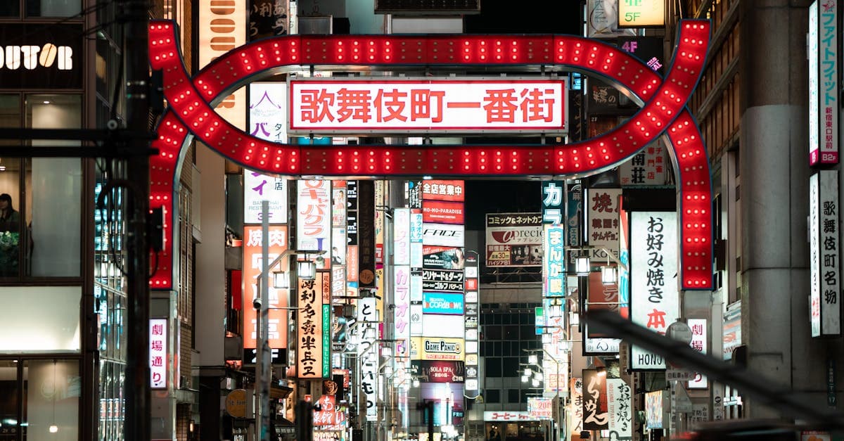 Strade illuminate e colorate di Kabukicho a Shinjuku, Tokyo: scegli il piano esim giappone più adatto al tuo viaggio